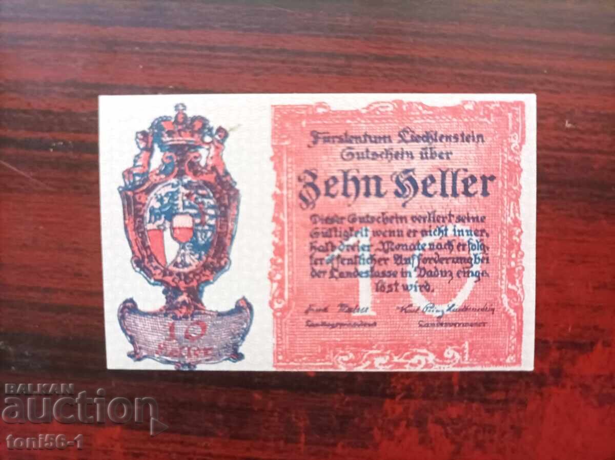 Liechtenstein 10 Heller 1922 UNC Liechtenstein 10 Heller 1922 UNC