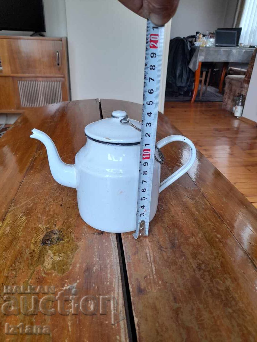 Auction  Old enamel teapot