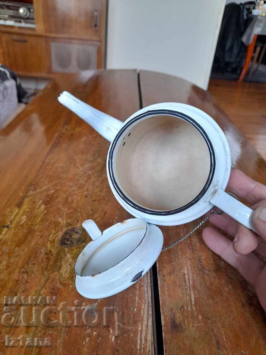 Old enamel teapot - 5