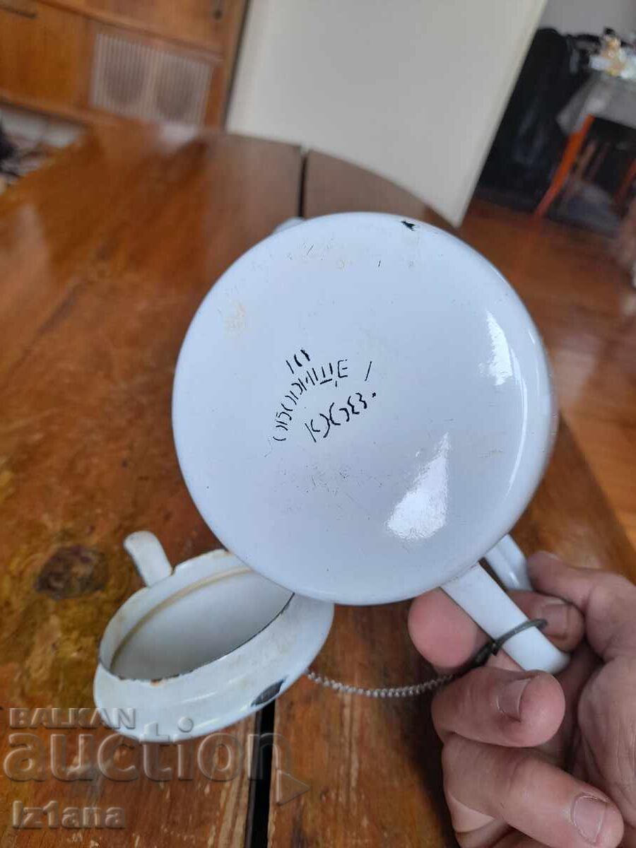 Old enamel teapot - 6
