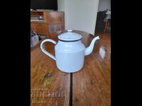 Old enamel teapot