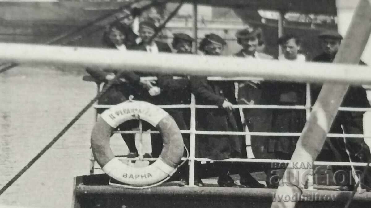 Photo Men and women on the steamboat Tsar Ferdinand Varna with price 3.65 BGN | € 1.87 Photo Men and women on the steamboat Tsar Ferdinand Varna with price 3.65 BGN | € 1.87