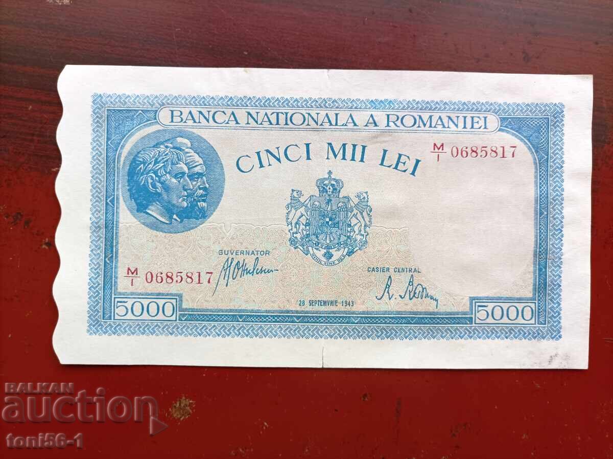 România 5000 lei 1943 România 5000 lei 1943