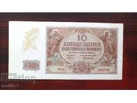 Poland 10 Zloty 1940