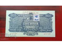 Τσεχοσλοβακία 1000 κορώνες 1945 UNC
