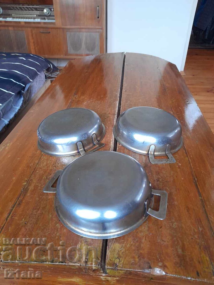 Παλιό ανοξείδωτο τηγάνι, τηγάνια, ανοξείδωτο ατσάλι - 5