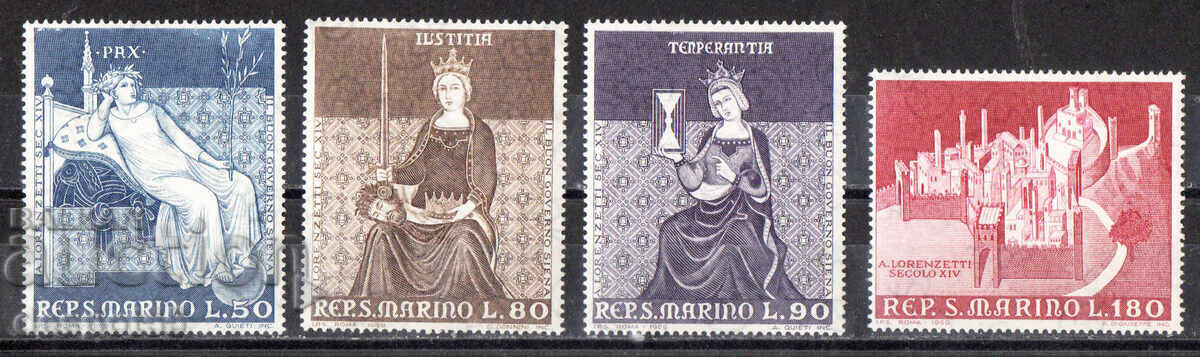 1969. San Marino. Frescuri din Siena. 1969. San Marino. Frescuri din Siena.