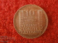 ФРАНЦИЯ 10 ФРАНКА 1939 - СРЕБРО