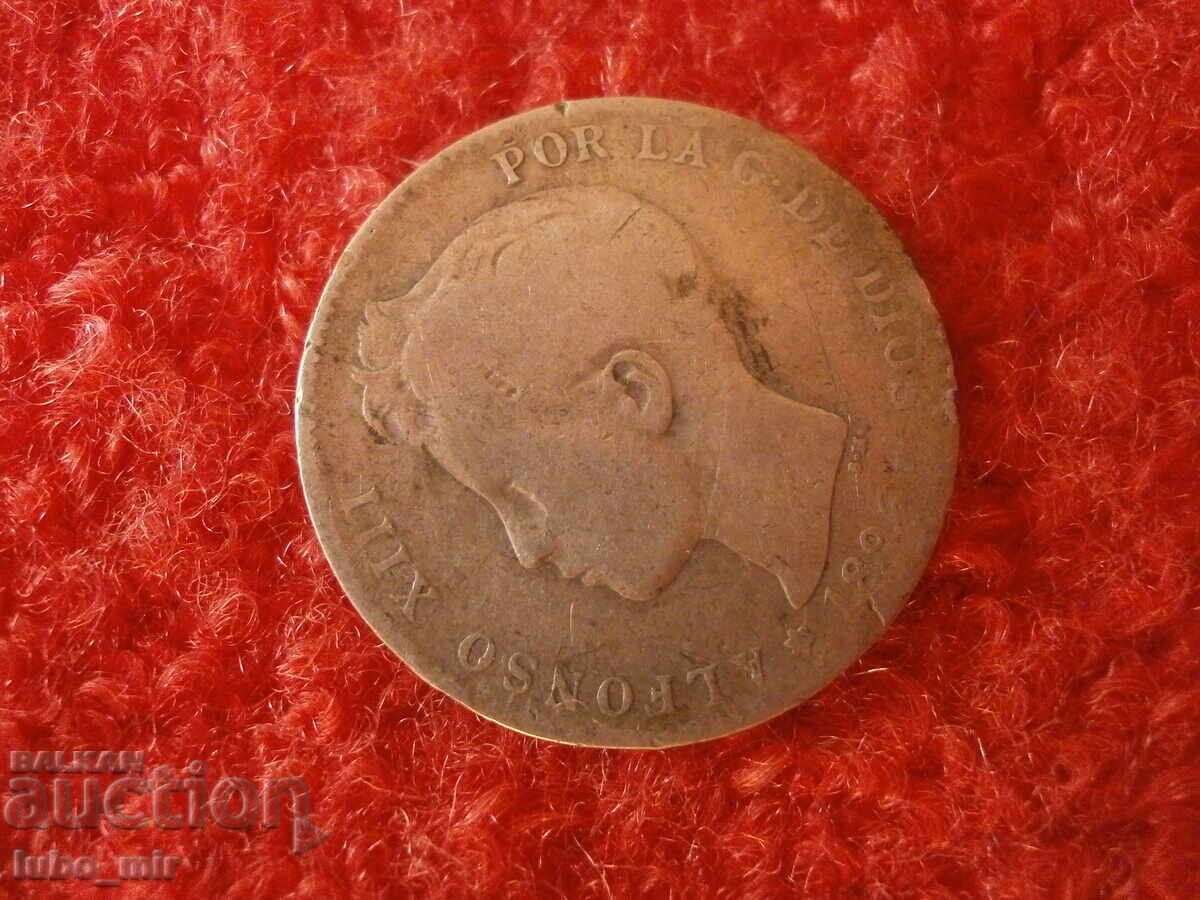 Аукцион ИСПАНИЯ 1 ПЕСЕТА 1896 - СРЕБРО