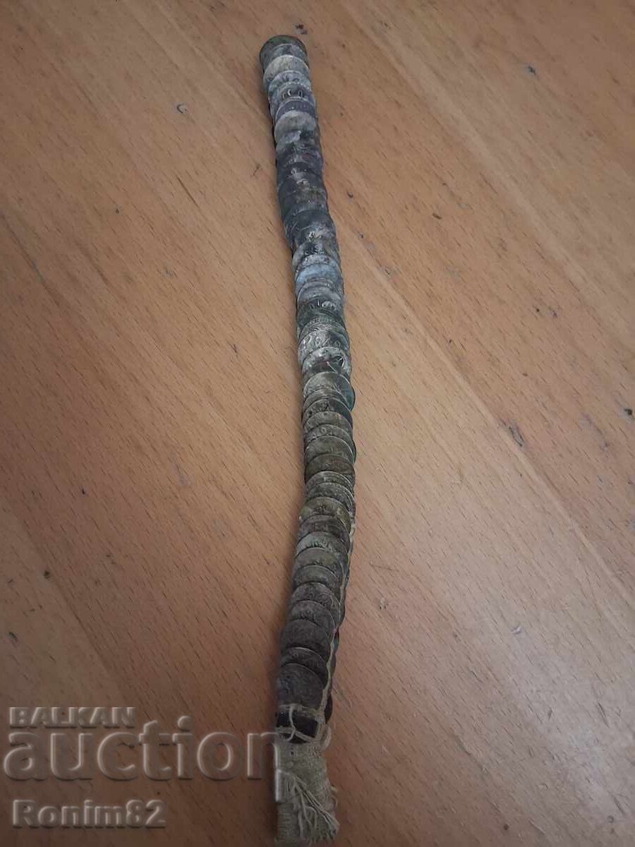 Old Revival Costume Jewelry Necklace, Turkish Akçe Coins