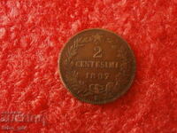 ITALY 2 CENTESIMI - 1897