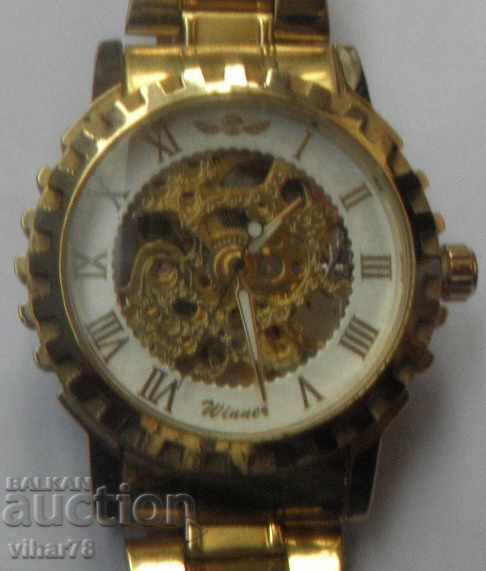 Ανδρικό ρολόι σκελετός αυτόματο - λειτουργεί με τιμή 49.99 BGN | € 25.56