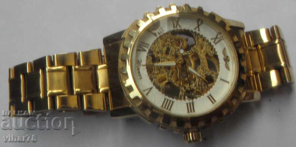 Ανδρικό ρολόι σκελετός αυτόματο - λειτουργεί