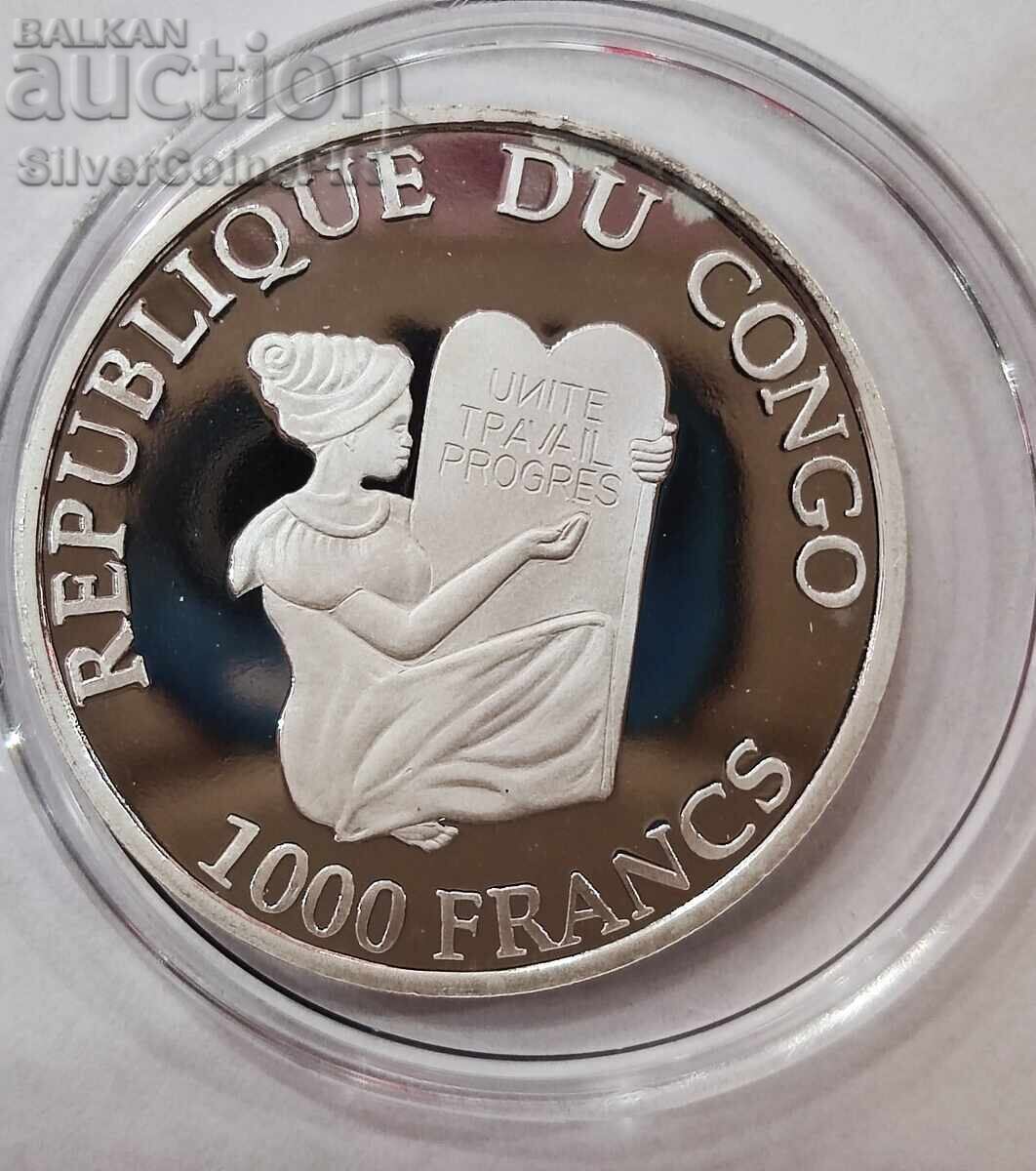 Αργυρό 1000 Φράγκα Γορίλας 2005 Κονγκό Διατήρηση της Πανίδας με τιμή 52.67 BGN | € 26.93 Αργυρό 1000 Φράγκα Γορίλας 2005 Κονγκό Διατήρηση της Πανίδας με τιμή 52.67 BGN | € 26.93