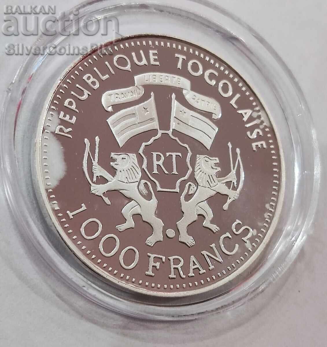 Ασημένιο 1000 Φράγκα Μέλισσα 2005 Τόγκο Διατήρηση της Πανίδας - 5 Ασημένιο 1000 Φράγκα Μέλισσα 2005 Τόγκο Διατήρηση της Πανίδας - 5