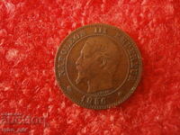 FRANȚA 2 CENTIME 1856