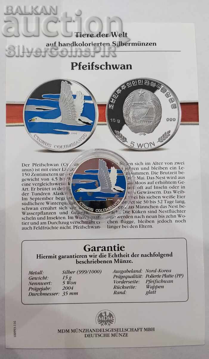 Παράδοση Ασημένιο 5 Γουόν Γκασκα 2004 Κορέα Διατήρηση της Πανίδας Παράδοση Ασημένιο 5 Γουόν Γκασκα 2004 Κορέα Διατήρηση της Πανίδας