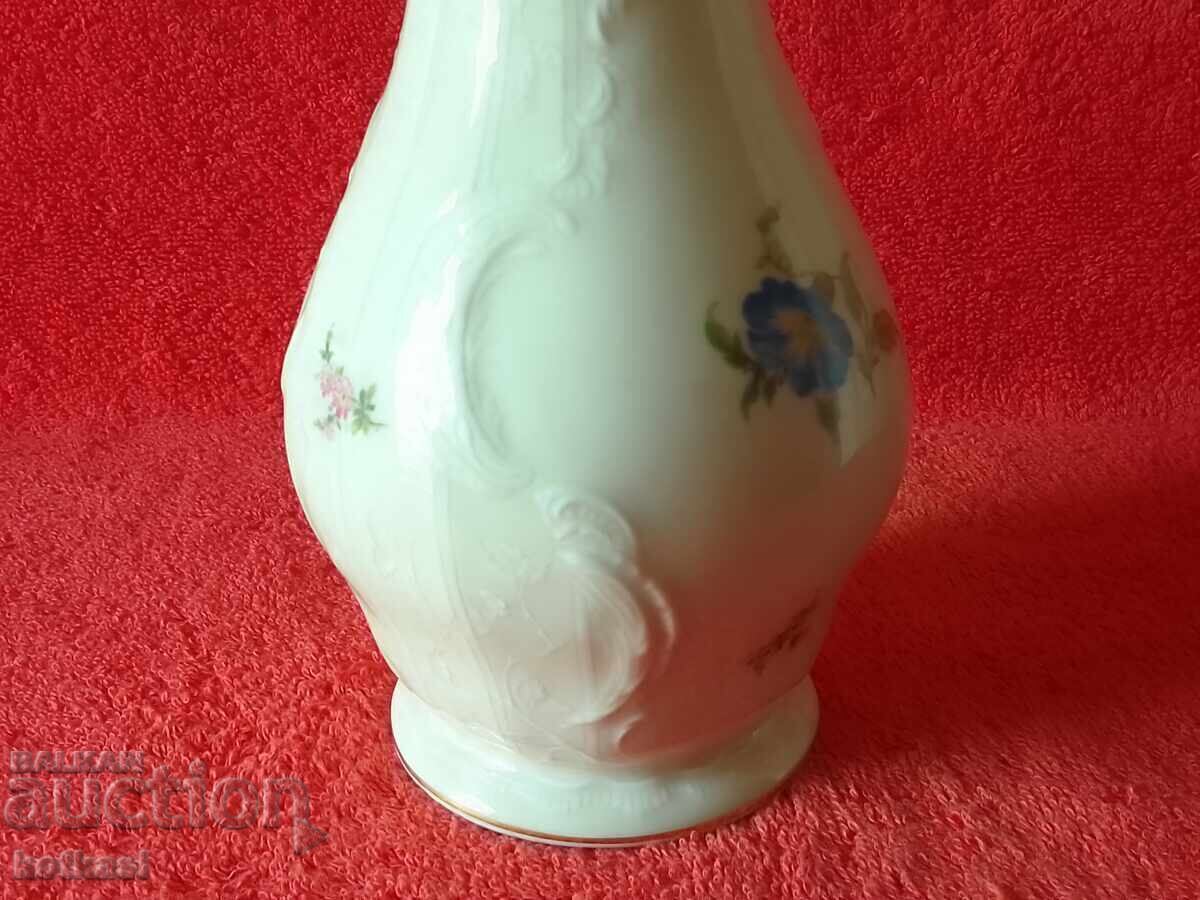 Παλιά πορσελάνινη Βάζα Rosenthal επιχρυσωμένη Ανάγλυφη επιφάνεια Υ-20 - 7