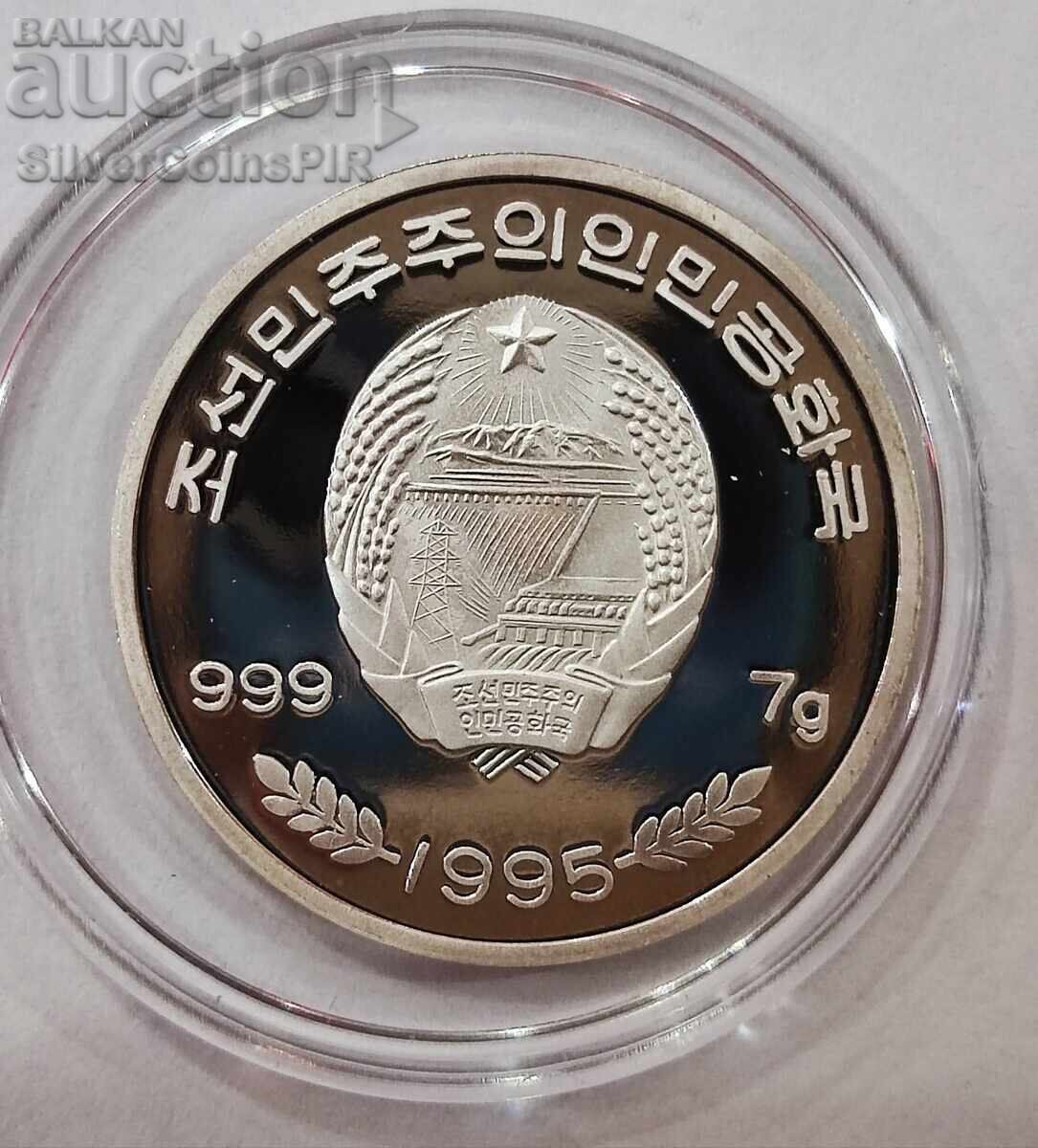 Παράδοση Ασήμι 100 Γουόν Πιγκουίνοι 1995 Κορέα Διατήρηση της Πανίδας Παράδοση Ασήμι 100 Γουόν Πιγκουίνοι 1995 Κορέα Διατήρηση της Πανίδας