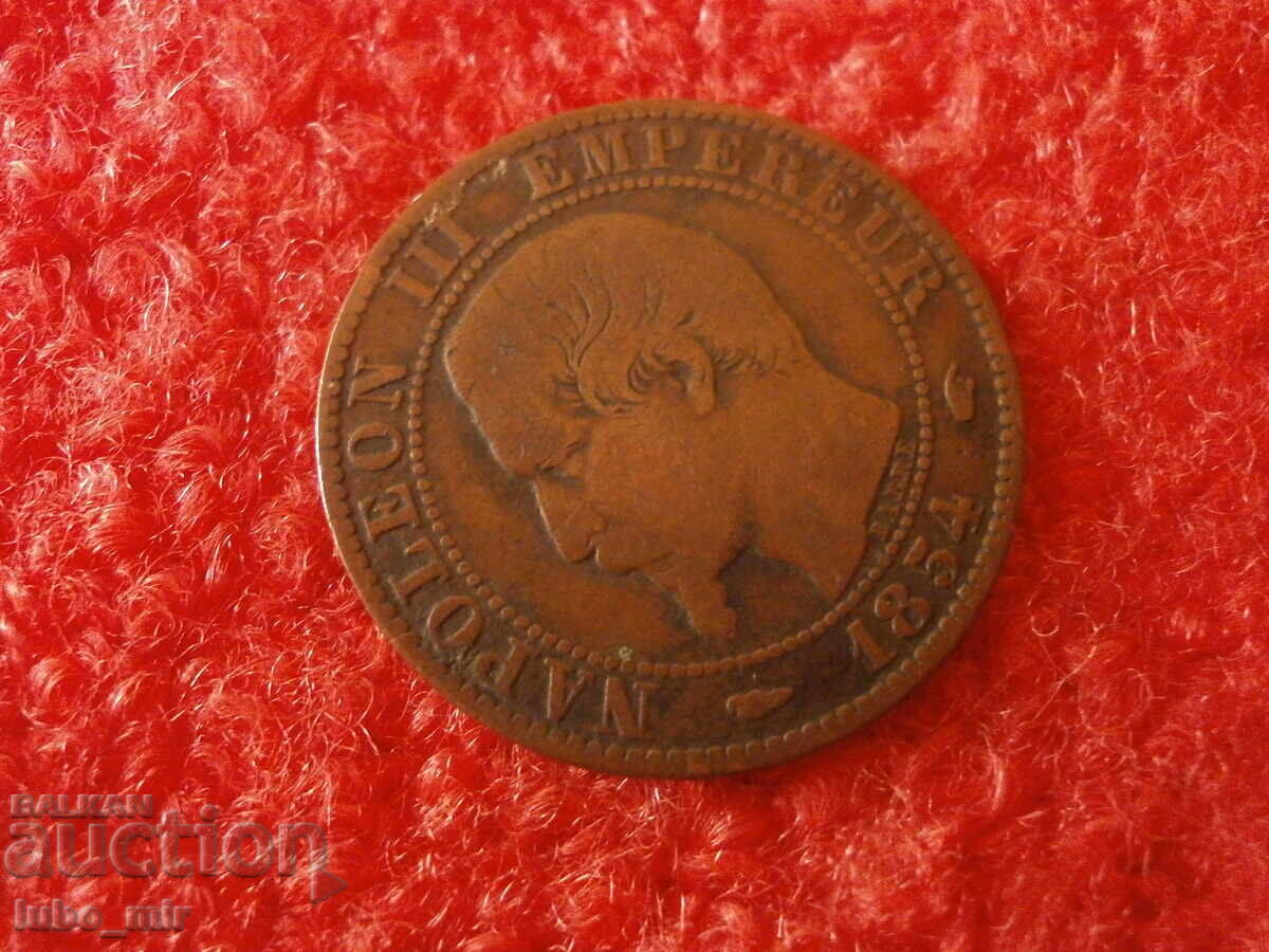 Аукцион ФРАНЦИЯ 5 САНТИМА 1854