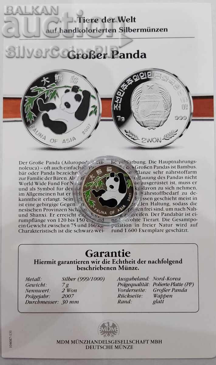 Delivery of Silver 2 Won Panda 2007 Korea Fauna Protection