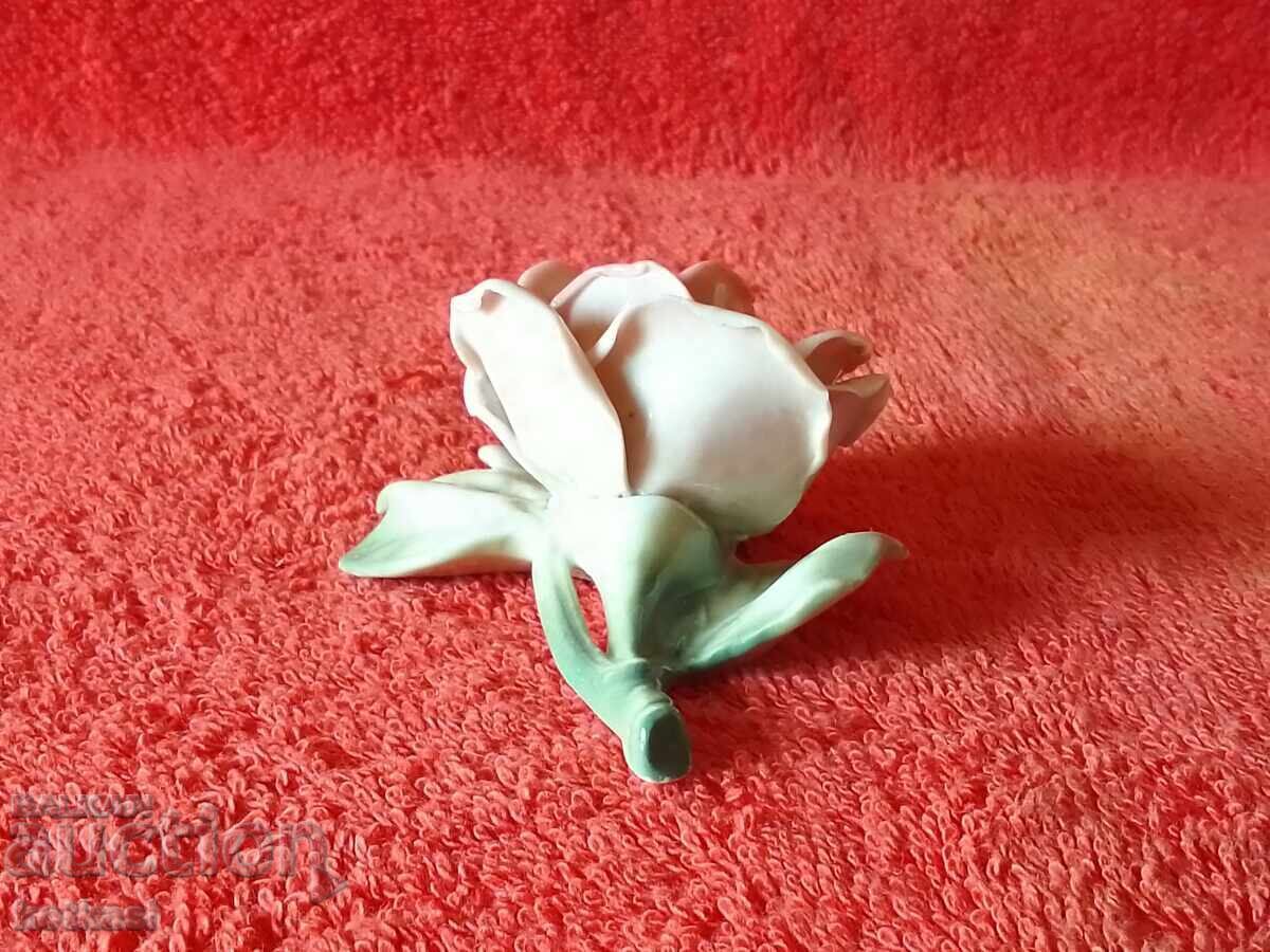 Old Porcelain Figure Germany Flower Rose Karl Ens - 5