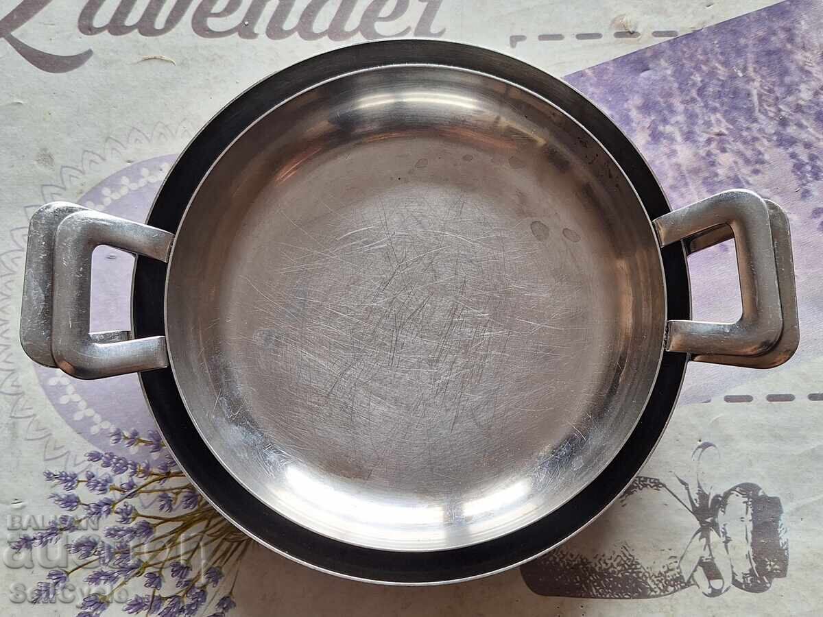 ✅ HIGH-QUALITY STAINLESS STEEL PANS - 2 PCS.❗ - 6 ✅ HIGH-QUALITY STAINLESS STEEL PANS - 2 PCS.❗ - 6
