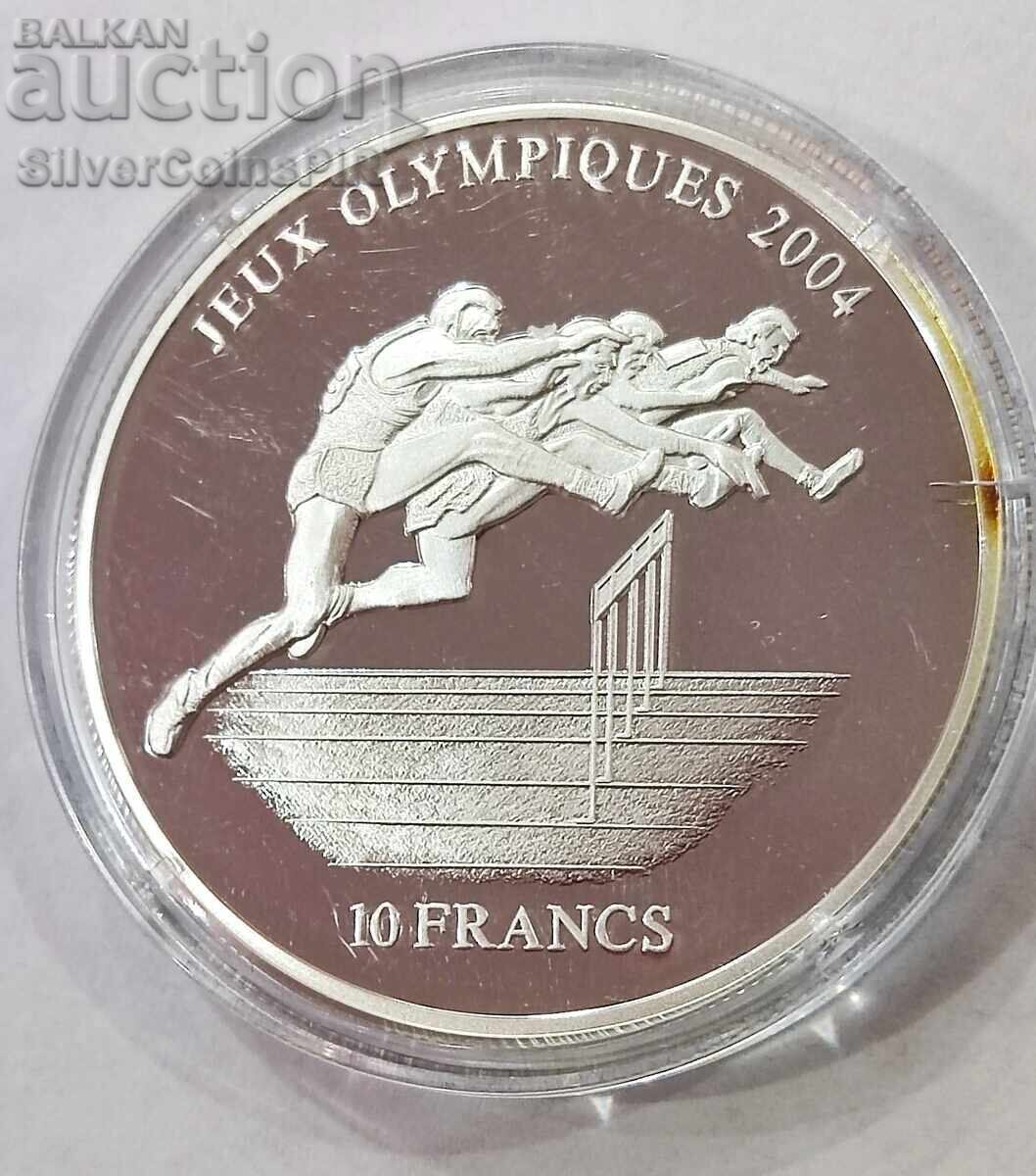 Ασήμι 10 Φράγκα Δρόμος με Εμπόδια 2003 Κονγκό Ολυμπιάδα - 5 Ασήμι 10 Φράγκα Δρόμος με Εμπόδια 2003 Κονγκό Ολυμπιάδα - 5