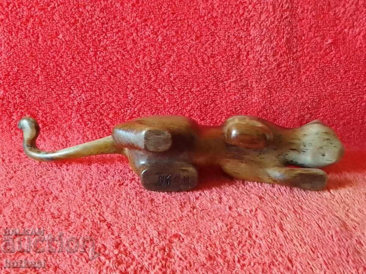 Παλιά ξυλόγλυπτη φιγούρα Γάτας που κυνηγά - 5