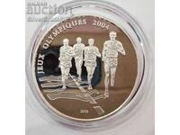 Silver 10 Francs Running 2003 Togo Olympics