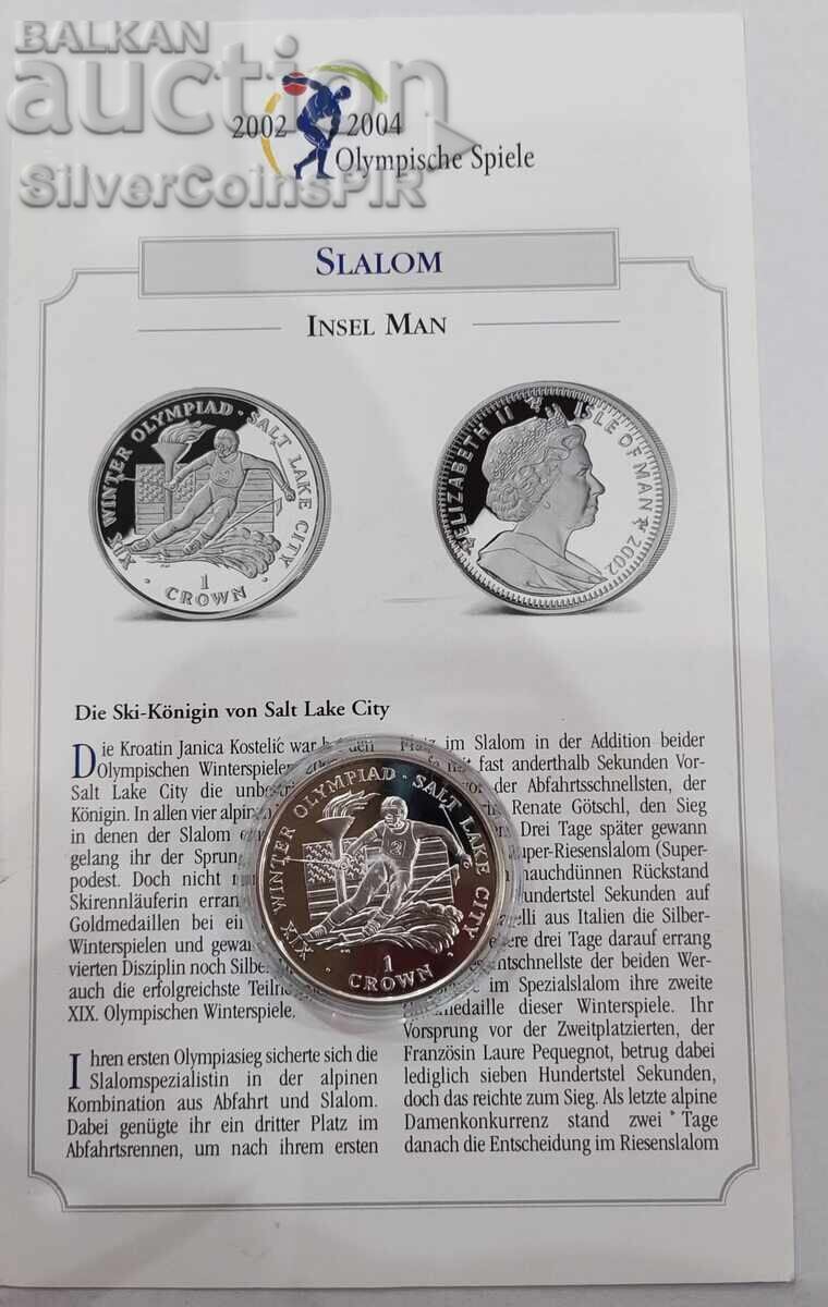 Silver 1 Crown Ski 2002 Isle of Man Olympics - 5 Silver 1 Crown Ski 2002 Isle of Man Olympics - 5