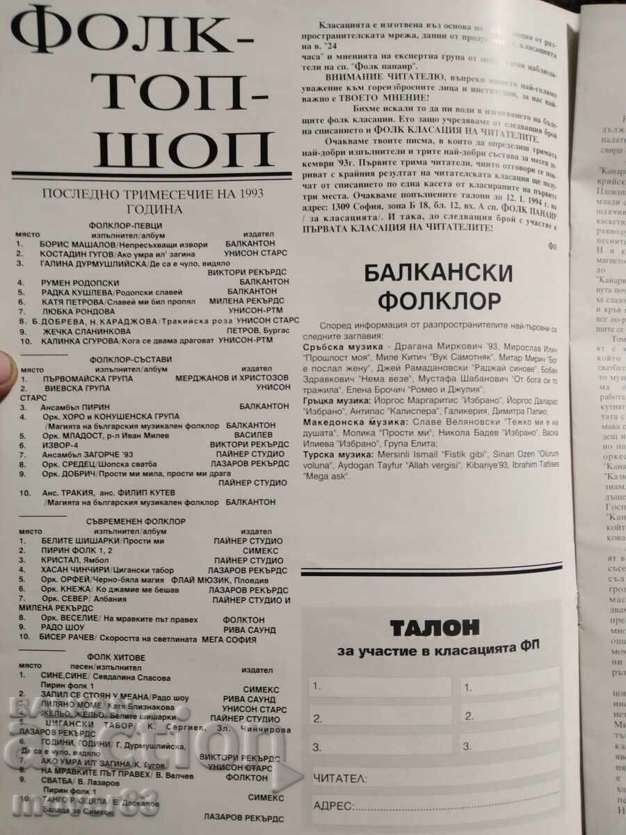 Delivery of Magazine "Folk Fair". Issue 1/1994 Delivery of Magazine "Folk Fair". Issue 1/1994