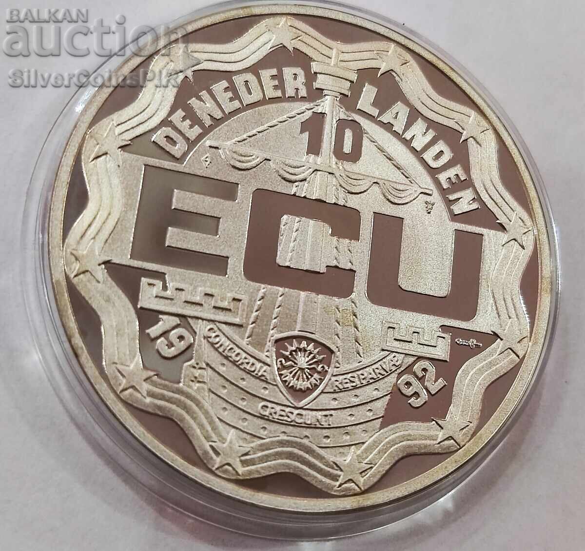 Сребро 10 Екю Крал Вилем I 1992 Нидерландия - 6 Сребро 10 Екю Крал Вилем I 1992 Нидерландия - 6