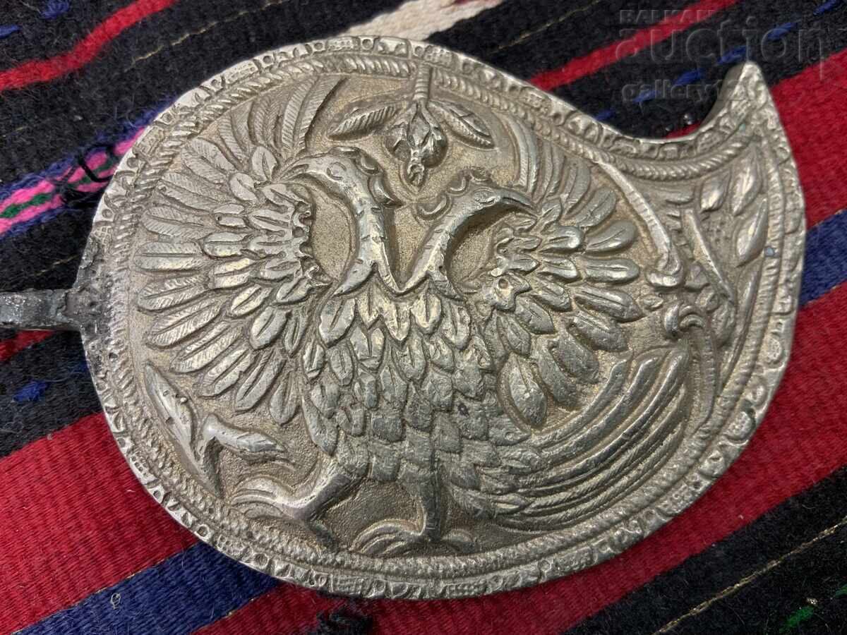 Revival-era buckle, single, carved - 6 Revival-era buckle, single, carved - 6
