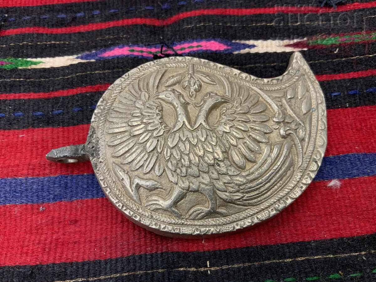 Revival-era buckle, single, carved Revival-era buckle, single, carved