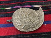 Revival-era buckle, single, carved