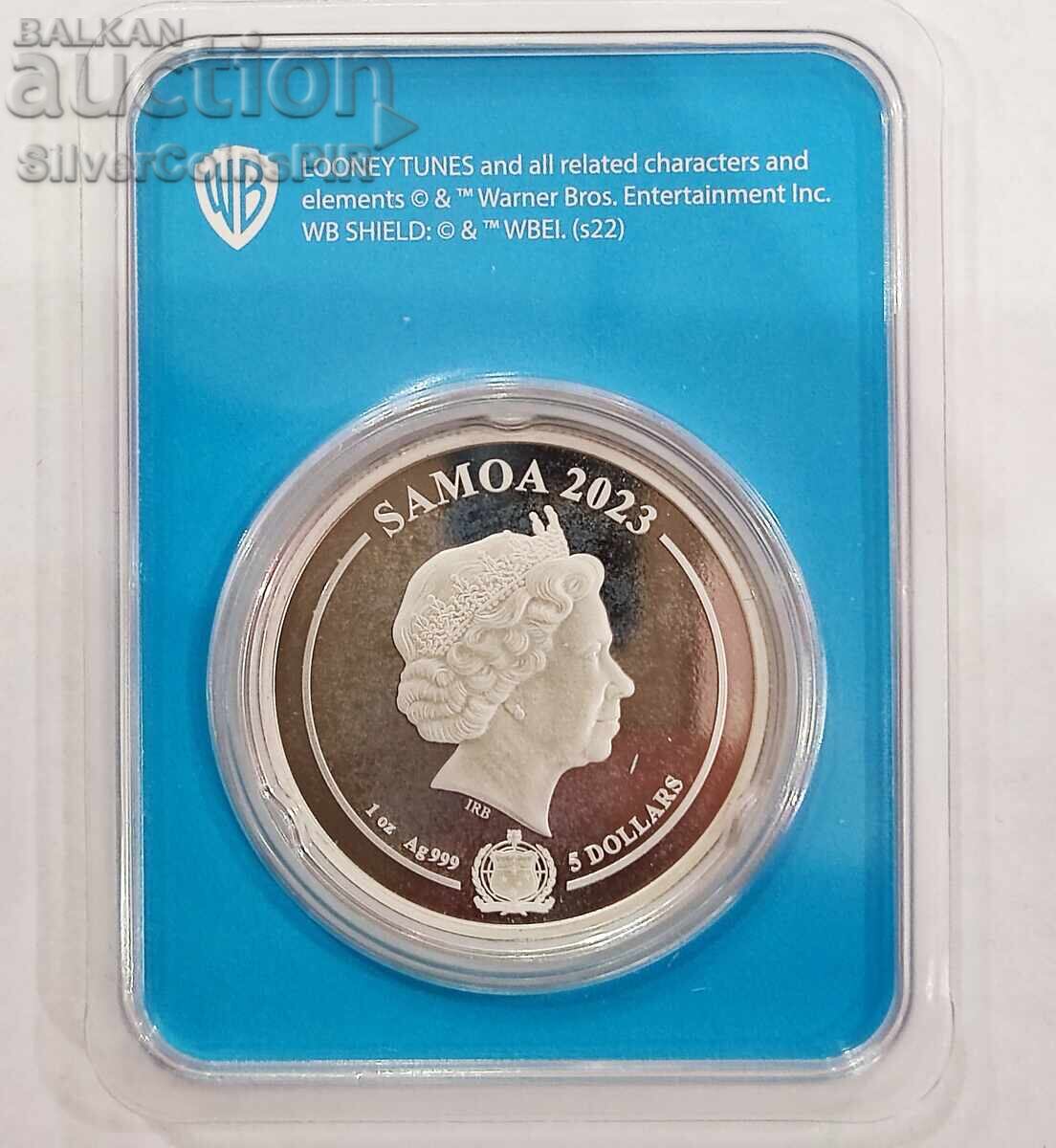 Auction Silver 1 oz Runner 2023 Colorized Samoa 5 Dollars Auction Silver 1 oz Runner 2023 Colorized Samoa 5 Dollars