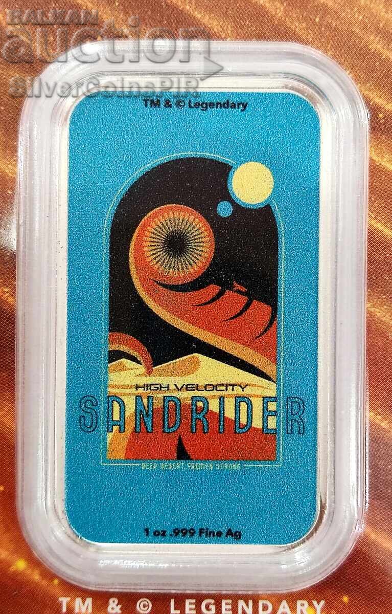 Delivery of Silver 1 oz Sand Rider Color Bar Dune Delivery of Silver 1 oz Sand Rider Color Bar Dune
