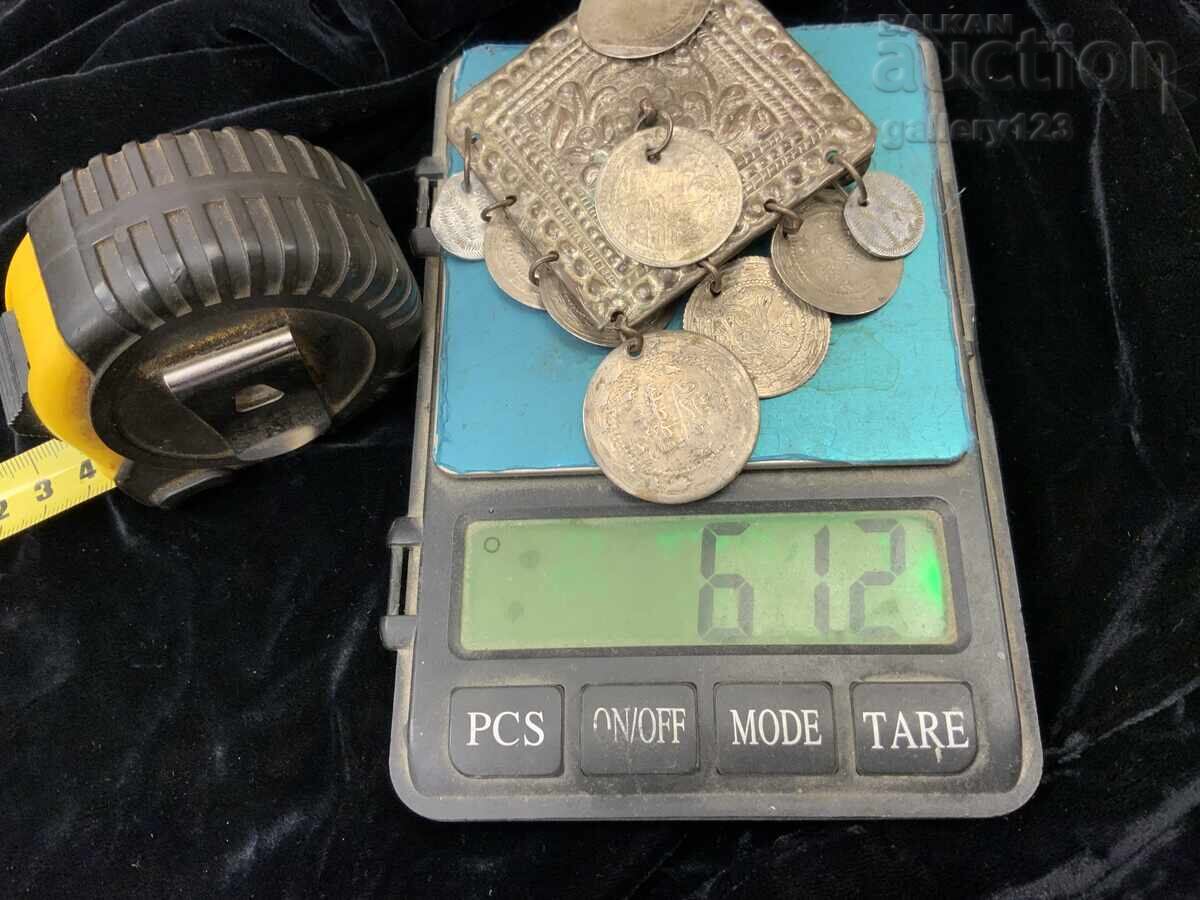 Revival-era jewelry, silver, cut, forged, Turkish coins - 7 Revival-era jewelry, silver, cut, forged, Turkish coins - 7