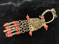 Renaissance Earring Silver Filigree Gilding Corals