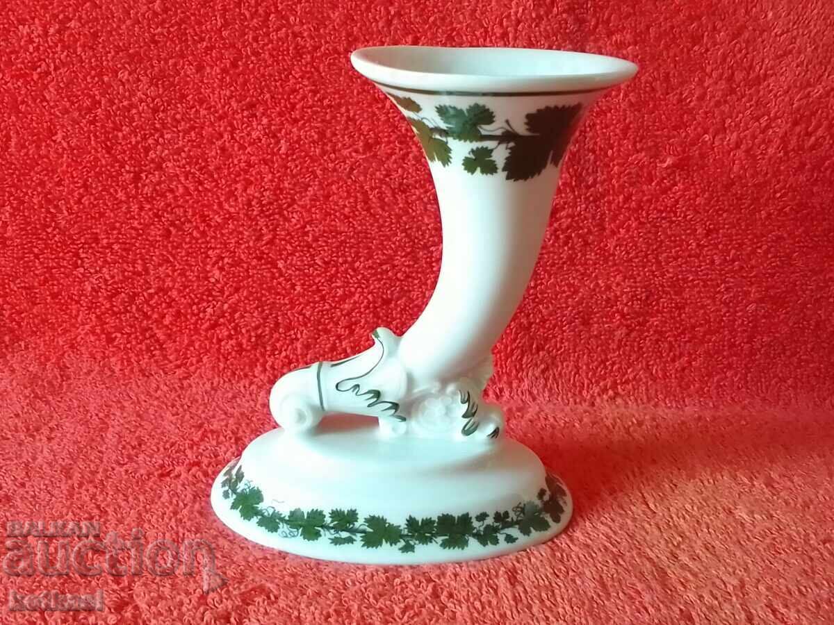 Old Porcelain Vase Germany Meissen Meissen Horn of Plenty