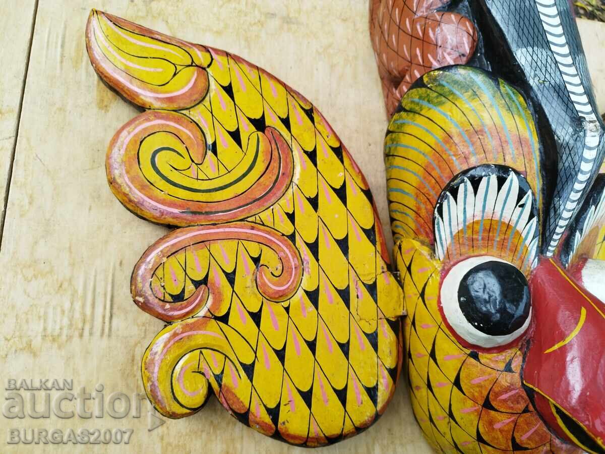 Masca veche mare din lemn, Sri Lanka - 5