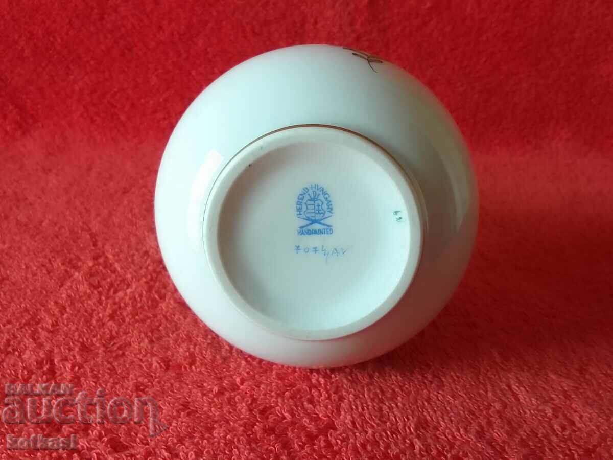 Vază de porțelan vechi Herend Herend aurire lucrata manual - 6 Vază de porțelan vechi Herend Herend aurire lucrata manual - 6