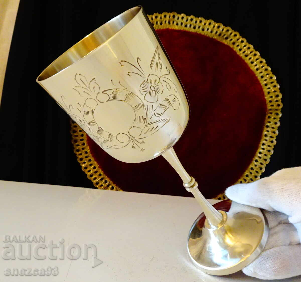 Auction  Bronze wine goblet, Baroque, 18 cm, 220 ml