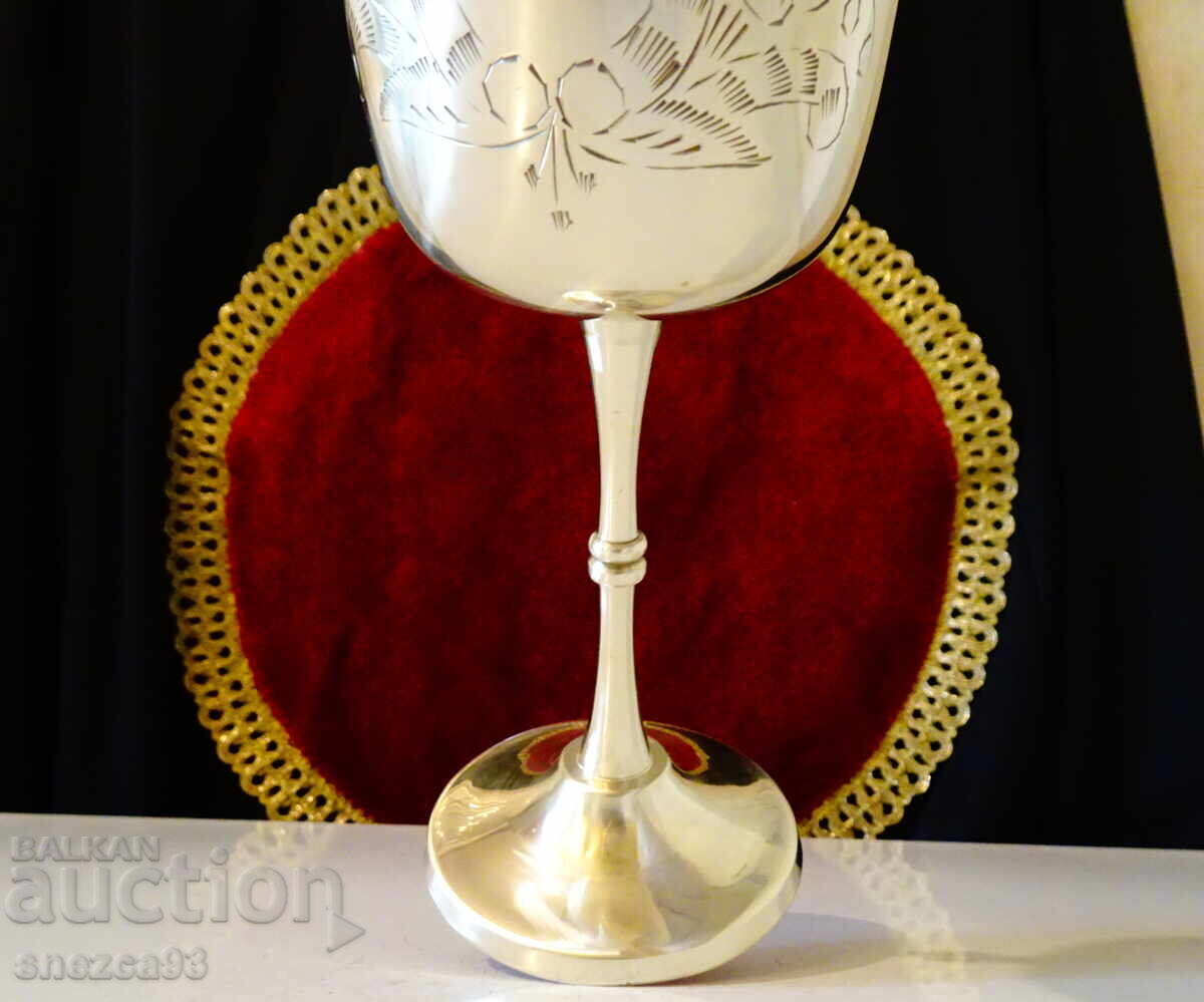 Bronze wine goblet, Baroque, 18 cm, 220 ml - 5