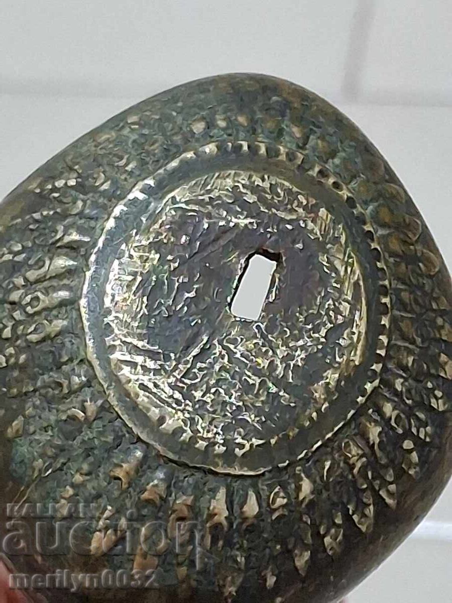 Δημοπρασία Χάλκινη σφαίρα για πιστόλι με πυρίτιδα, σιδηροπυρίτη, αυθεντική