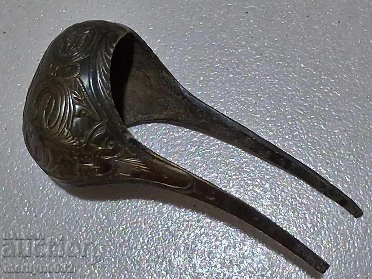 Δημοπρασία Χάλκινη σφαίρα για πιστόλι με πυρίτιδα, σιδηροπυρίτη, αυθεντική