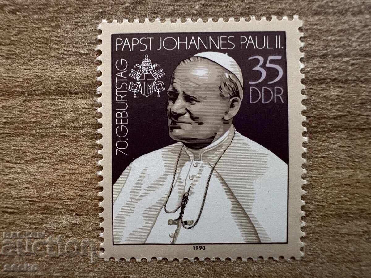 ГДР - 70 г. от рождението на папа Йоан Павел II (1990) MNH ГДР - 70 г. от рождението на папа Йоан Павел II (1990) MNH