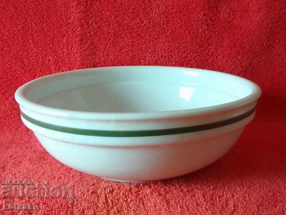 Auction  Old Porcelain Bowl Karl Tische Germany C.T. Broken Cross