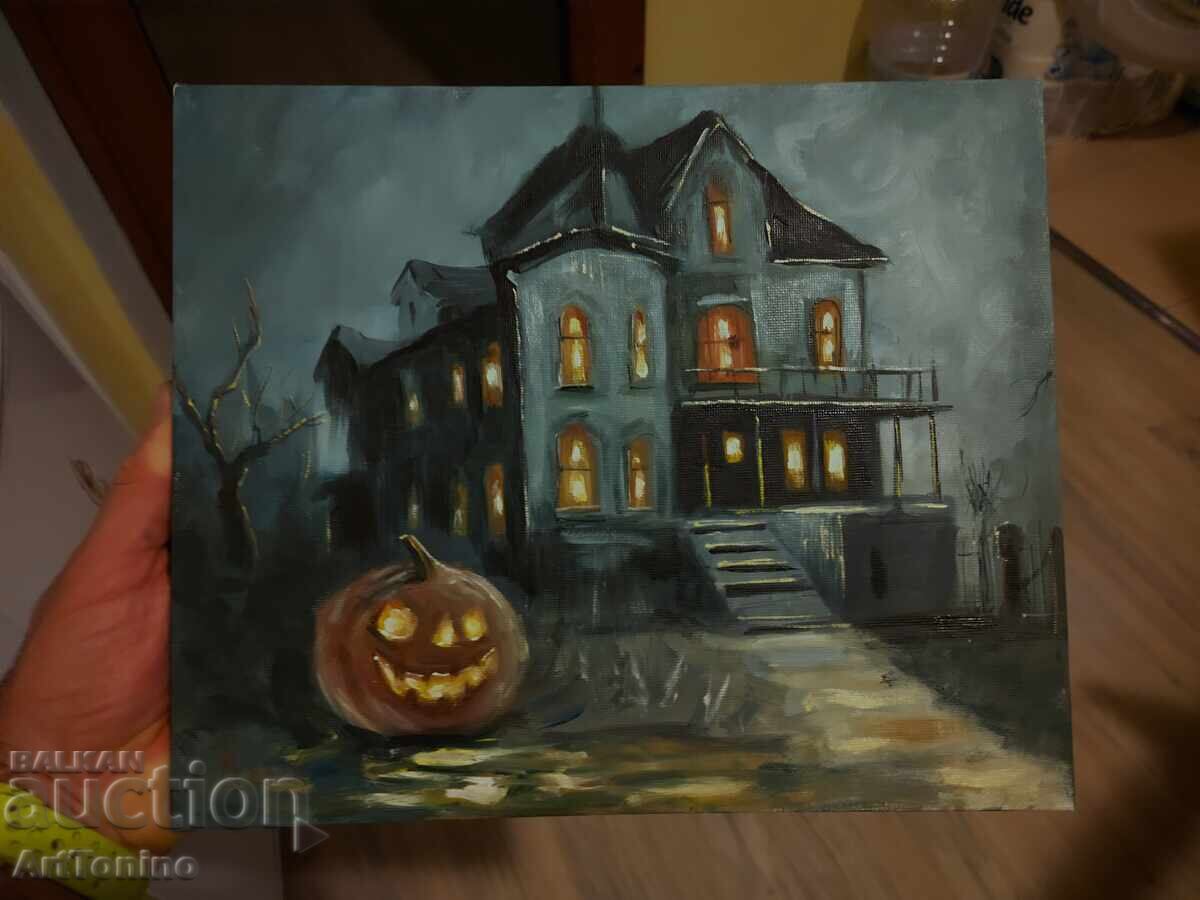 Oil painting - Halloween - Anton Yordanov with price 26.30 BGN | € 13.45 Oil painting - Halloween - Anton Yordanov with price 26.30 BGN | € 13.45